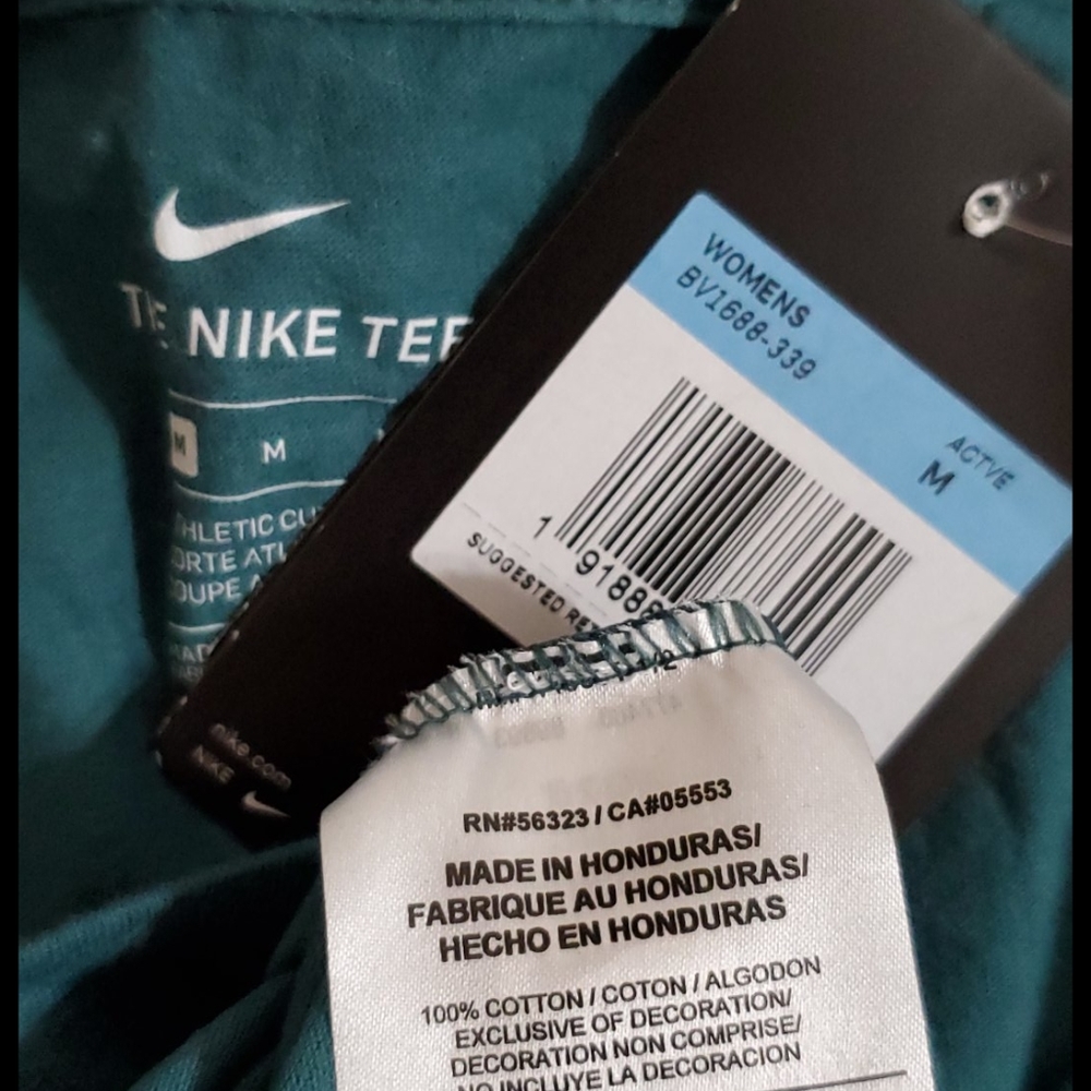 •NIKE•'Just do it' green tee• sz. MED• NWT• - Picture 3 of 16